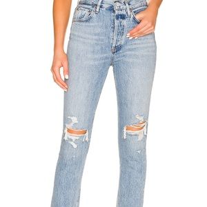 Agolde Riley High Rise Ripped Jeans Size 25